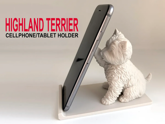 West Highland Terrier (Westie) Telefon ve Tablet Standı