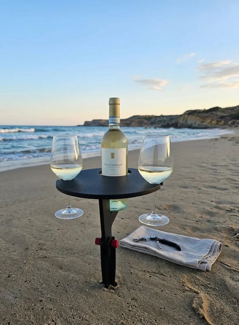 Beach Table – Taşınabilir Plaj Masası | Bardak ve Atıştırmalık Tutuculu