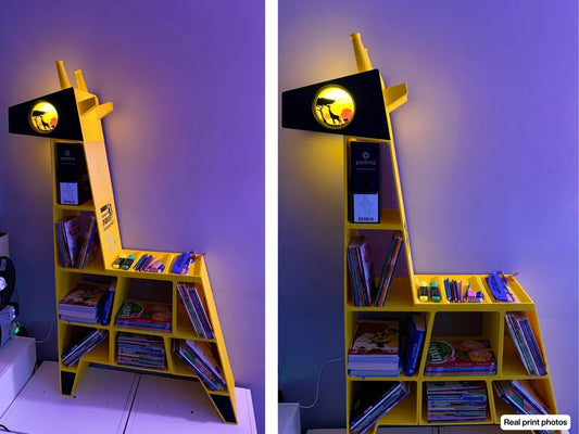 Zürafa Temalı Kitaplık | 120 × 80 × 20 cm