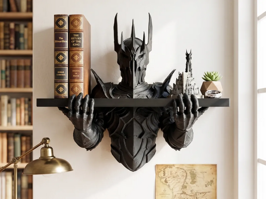 Karanlık Lord Zırhı Duvar Rafı | Fantastik 3D Baskı Dekoratif Raf