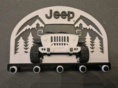 Jeep Temalı Anahtarlık Askılığı – Off-Road Duvar Tipi Anahtar Düzenleyici