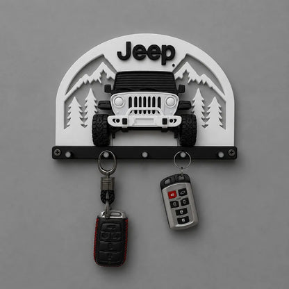 Jeep Temalı Anahtarlık Askılığı – Off-Road Duvar Tipi Anahtar Düzenleyici