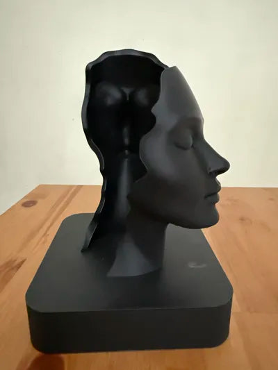 Duality Faces Sculpture – Minimalist Soyut Yüz Heykeli