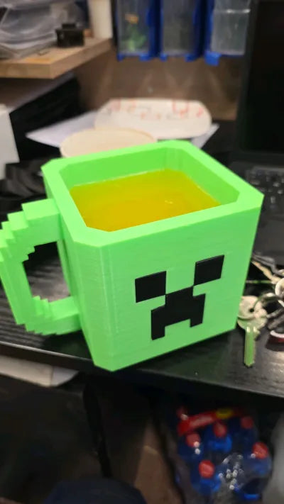 Minecraft Creeper Kupa | Minecraft Temalı Kalemlik ve Dekoratif Masaüstü Düzenleyici