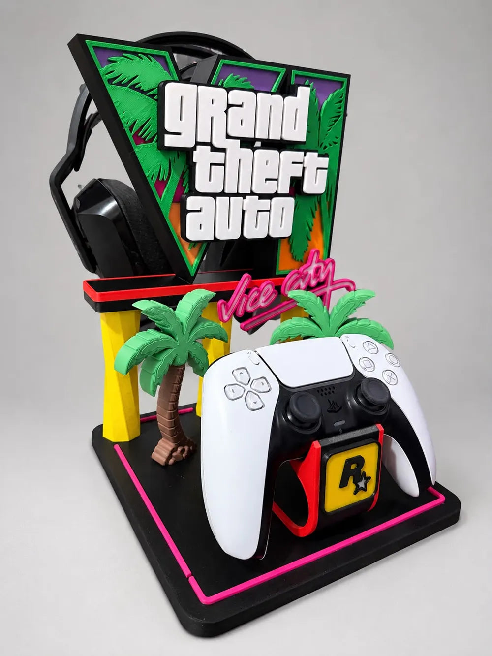 GTA VI Controller Holder for PS5 / Xbox – GTA 6 Temalı Oyun Kolu Standı