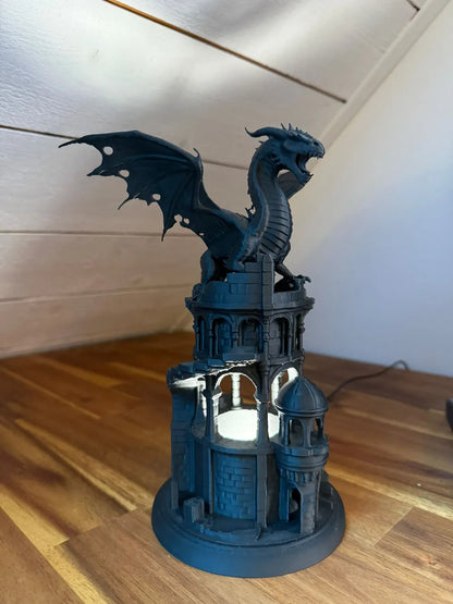 Dragon Lamp – Guardian of the Ruined Tower | 25 cm Ejderha Lamba