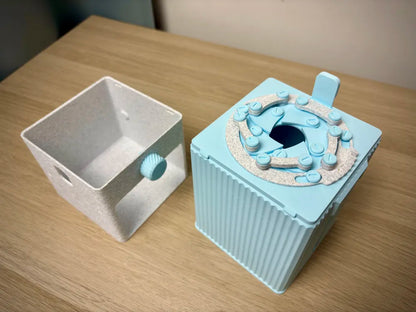 İris Mekanizmalı Gıda Dispenseri | 1 Litre 3D Baskı Kuru Gıda Saklama Kabı