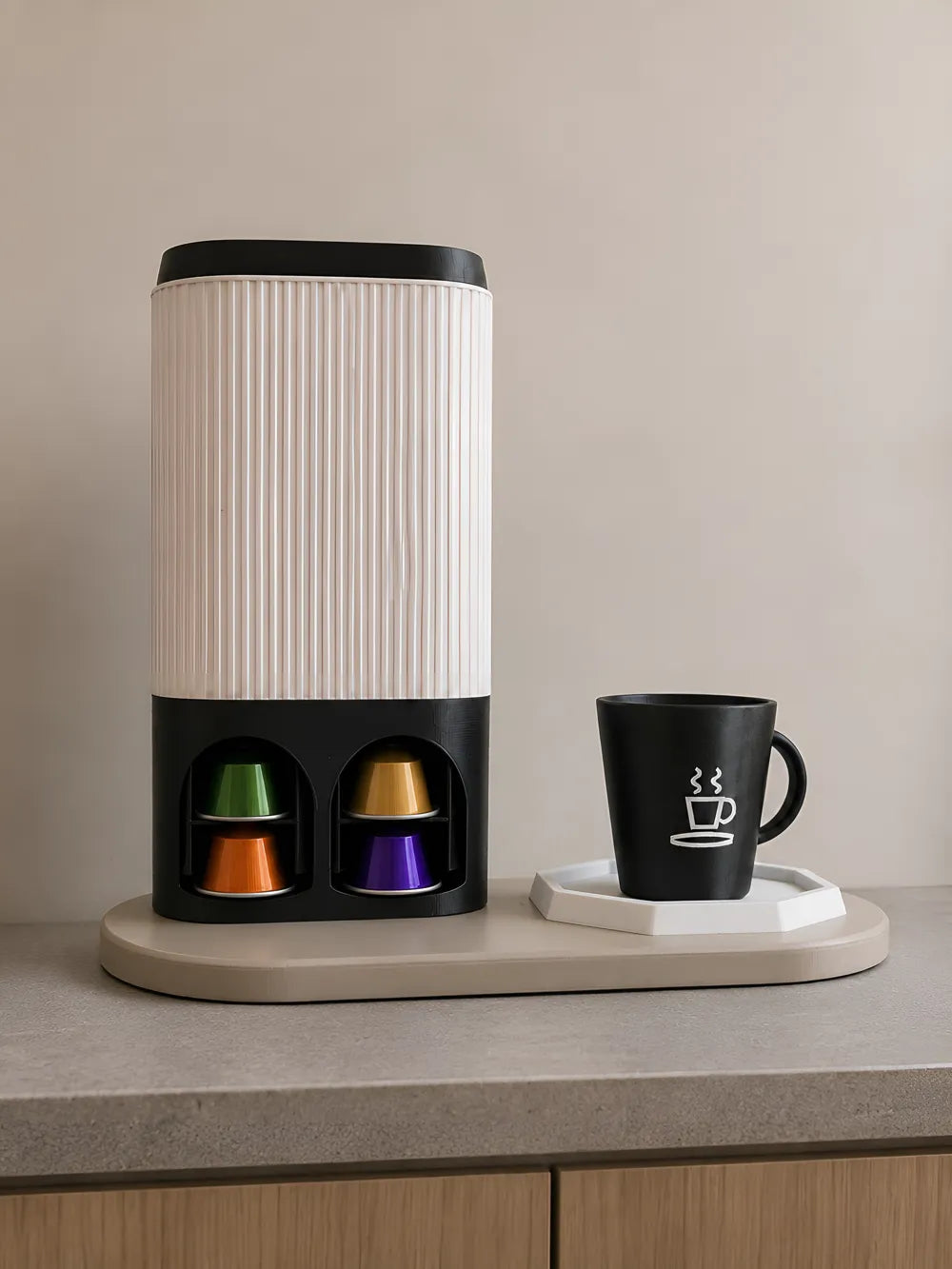 Kişiselleştirilebilir Kahve Kapsülü ve Pod Dispenser Seti