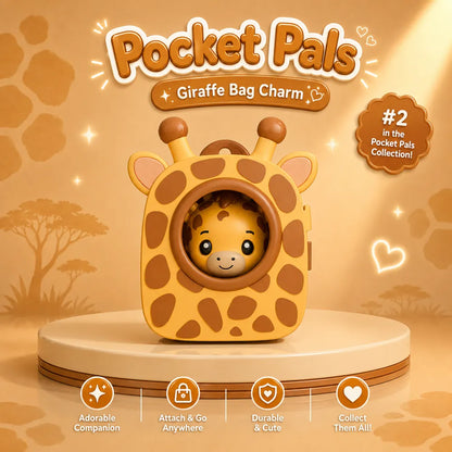 Pocket Pals – Zürafa Çanta Süsü | Kawaii Mini Figür Taşıyıcı