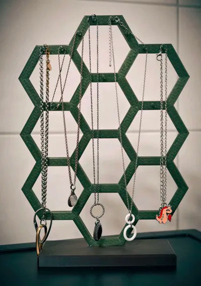 Hex Design Jewelry Stand – Kolye ve Bileklik Takı Standı