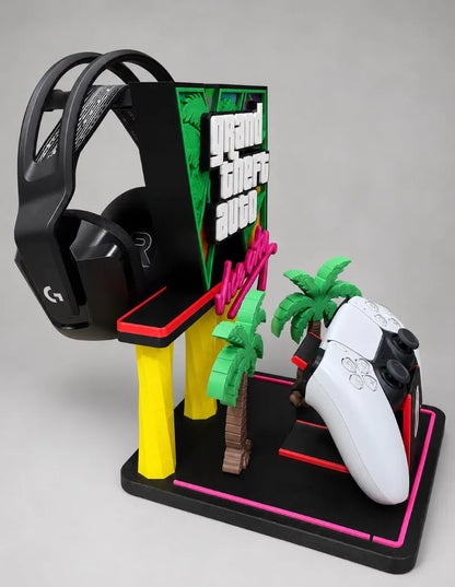 GTA VI Controller Holder for PS5 / Xbox – GTA 6 Temalı Oyun Kolu Standı