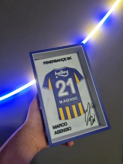 Marco Asensio Fenerbahçe Forma Çerçevesi – 3D Baskı Dekoratif Duvar ve Masaüstü Tablosu