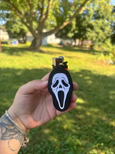 Scream Çakmak Kılıfı – Korku Temalı Dekoratif BIC Çakmak Kılıfı | İkonik Maske Tasarımlı Şık Aksesuar