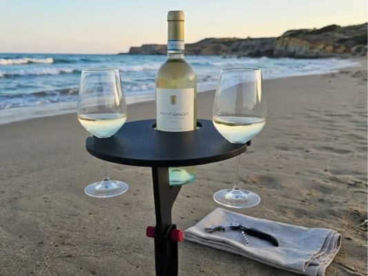 Beach Table – Taşınabilir Plaj Masası | Bardak ve Atıştırmalık Tutuculu