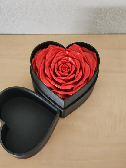 Sonsuz Gül Hediye Kutusu | Dekoratif 3D Baskı Takı ve Hatıra Kutusu