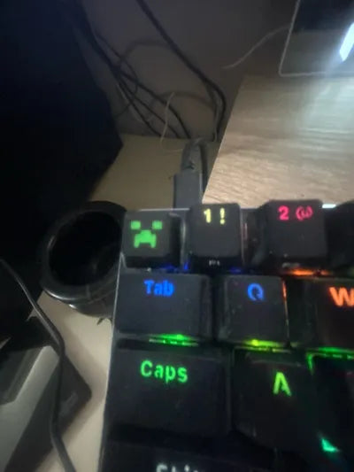 Minecraft Creeper Tuş Başlığı (Keycap) | Mekanik Klavye Tuşu | 4'lü Set