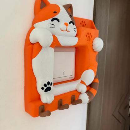 Sevimli Kedi Temalı Kumanda ve Anahtar Organizer