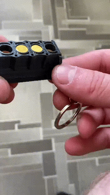 3D Baskı Mini Sıralı 4 Silindir Motor Modeli | Hareketli Pistonlu Mekanik Motor Maketi | Eğitim ve Masaüstü Dekoru