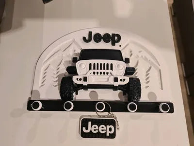 Jeep Temalı Anahtarlık Askılığı – Off-Road Duvar Tipi Anahtar Düzenleyici