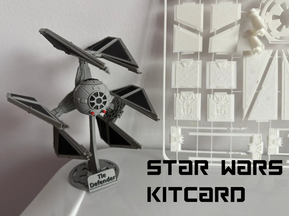 TIE Defender Kit Card Modeli | 3D Baskı Star Wars Koleksiyon Maketi