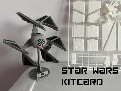 TIE Defender Kit Card Modeli | 3D Baskı Star Wars Koleksiyon Maketi