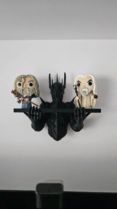 Karanlık Lord Zırhı Duvar Rafı | Fantastik 3D Baskı Dekoratif Raf