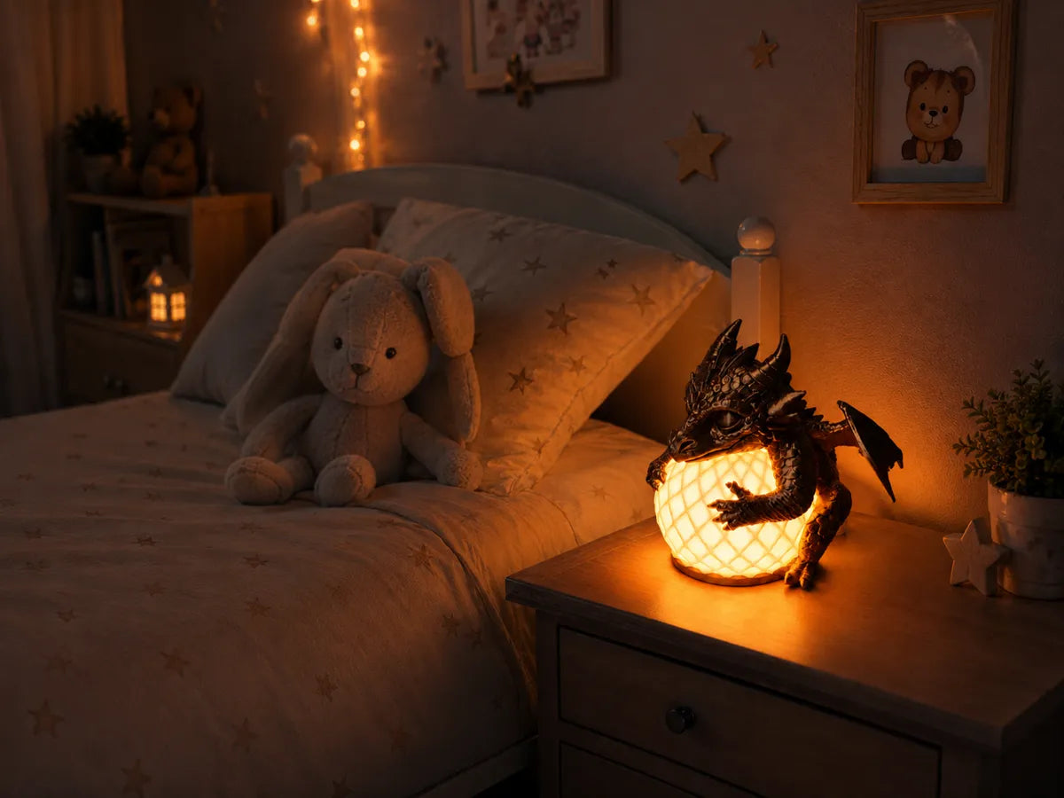 Dragon Night Light – Cozy Bedside Lamp | Ejderha Gece Lambası